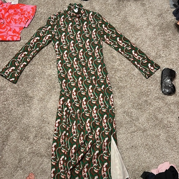 NWT ZARA Blogger’s Favorite High Neck Maxi Dress Size XS - Picture 9 of 13